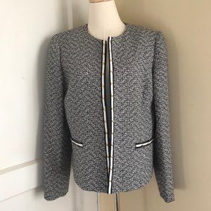 Tahari Classic Black/White Jacket - Size 12